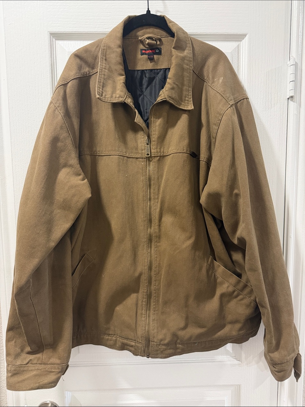 Wolverine Men's Brown Canvas Zip Front Field Jacket Size XL